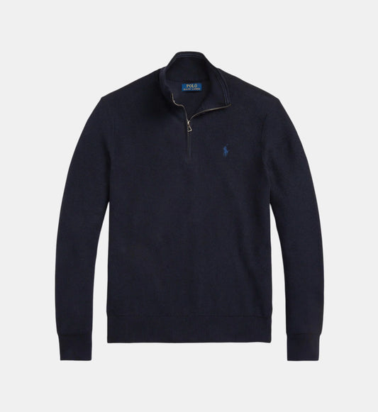 Pull droit col camionneur coton piqué